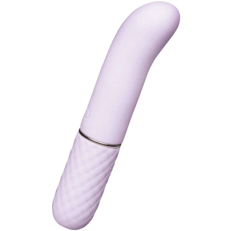 Vibefantasy G-Diamond Tease G-Spot Vibrator in a soft lavender hue with a curved design for targeted stimulation.