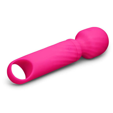 Vibefantasy 5 inch Lolly Wand Rechargeable Mini Wand Pink, compact and travel-friendly vibrator.