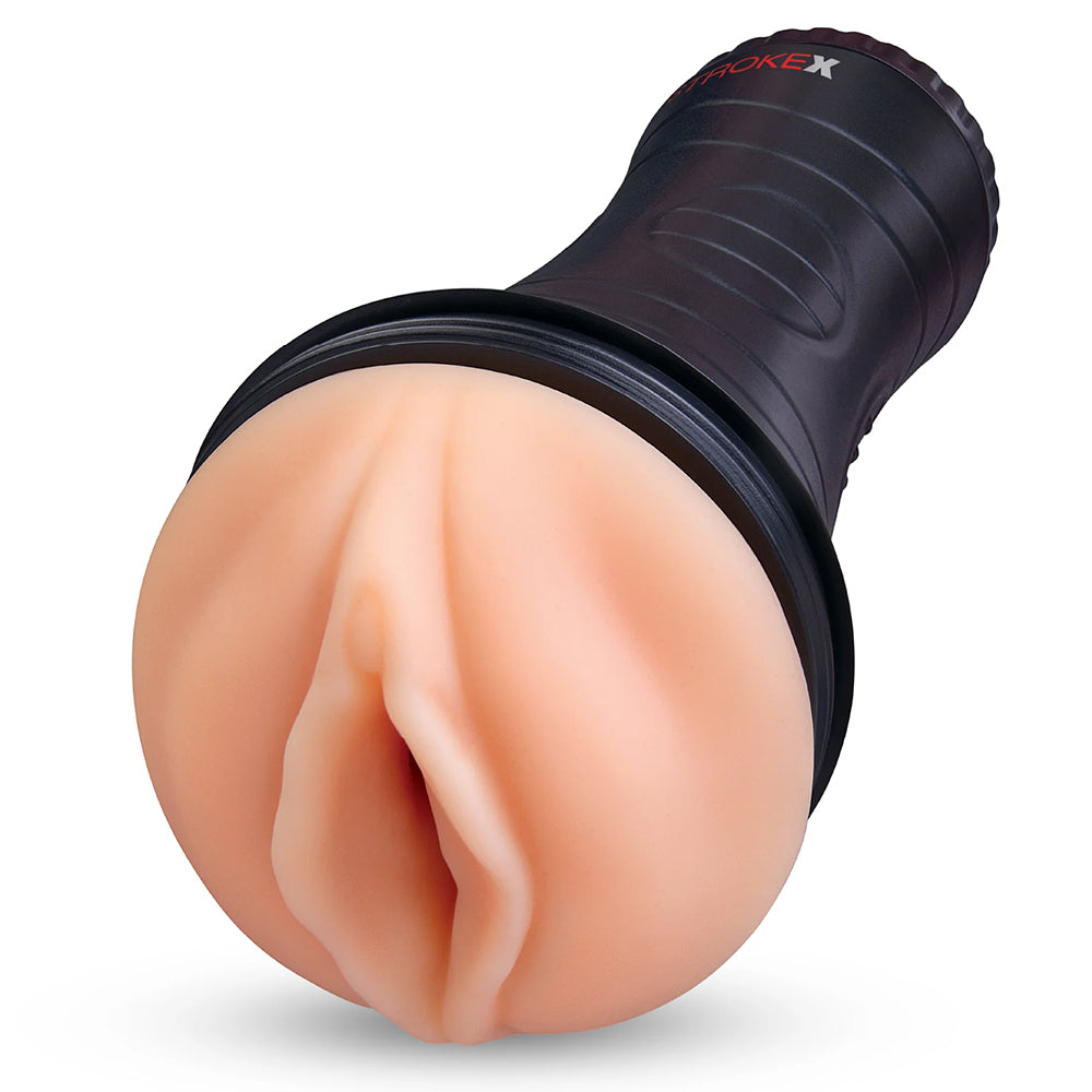 Stroke-x Luvlite Porn Star Pussy Stroker with realistic design and textured internal canal for lifelike sensation.