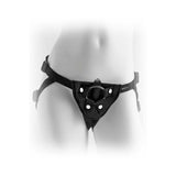 Fetish Fantasy Series Adjustable Vibrating Plush Harness Black