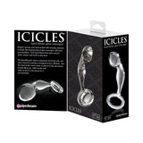 Icicles No. 46 Glass Prostate Massager 3.5 inches Clear