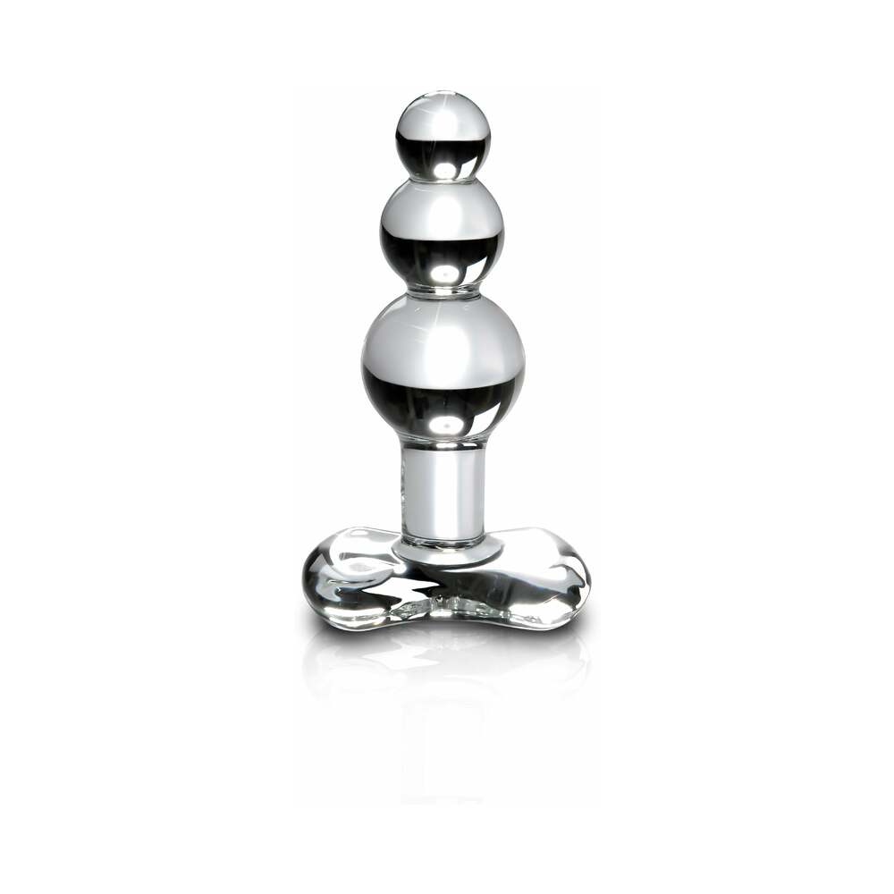 Icicles No. 47 Beaded 4 inches Glass Anal Plug Clear