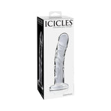 Icicles No. 62 Curved Realistic 6.5 inches Glass Dildo Clear