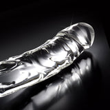 Icicles No. 62 Curved Realistic 6.5 inches Glass Dildo Clear