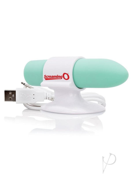 Charged Positive Rechargeable Waterproof Vibrator Kiwi in kiwi green, compact, and USB rechargeable design.