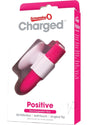 Charged Positive Rechargeable Waterproof Vibrator Pink packaging showcasing the vibrant massager design and features.