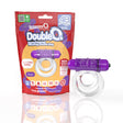 Screaming O 4B DoubleO 6 Vibrating Cock Ring Grape packaging with double ring and bullet.