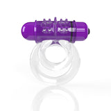 Screaming O 4B DoubleO 6 Vibrating Cock Ring Grape in purple with dual rings for shared pleasure.