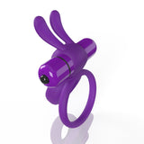 Screaming O 4B Ohare Vibrating Cock Ring Grape with soft ears for targeted stimulation.