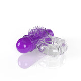 Screaming O 4B OWow Grape Vibrating Cock Ring with purple bullet and clear stretchy ring for enhanced pleasure.