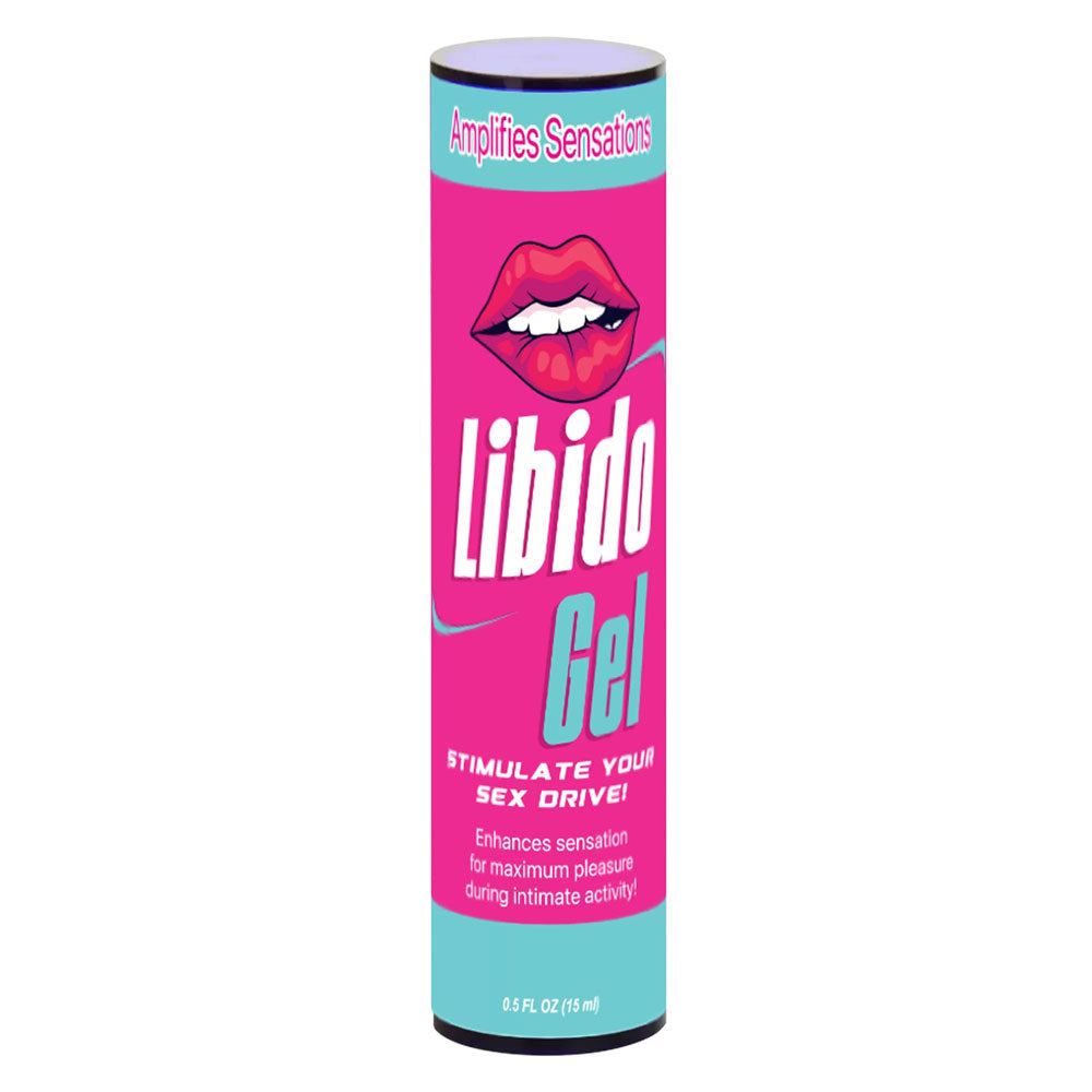 Libido Gel Female Arousal Gel 0.5 Oz packaging, designed to enhance sensation and pleasure during intimate moments.