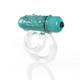 Screaming O 4T DoubleO 6 Vibrating Cock Ring Kiwi featuring dual loops for secure fit and stimulation.