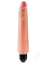 King Cock Vibrating Stiffy Dildo 9 inch Vanilla, lifelike vibrating dildo for realistic pleasure.