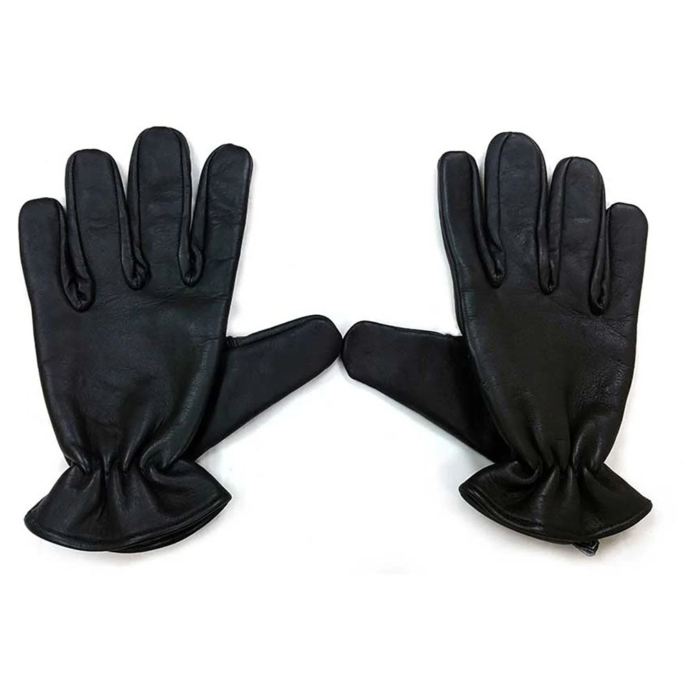 Rouge Vampire Leather Gloves Black Large displayed, featuring a premium leather design, elasticated wrist, and durable construction.