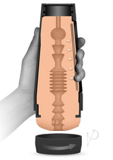 Main Squeeze Vicky Vette Ultraskyn Masturbator Pussy Vanilla detailed view of internal design and ergonomic grip.