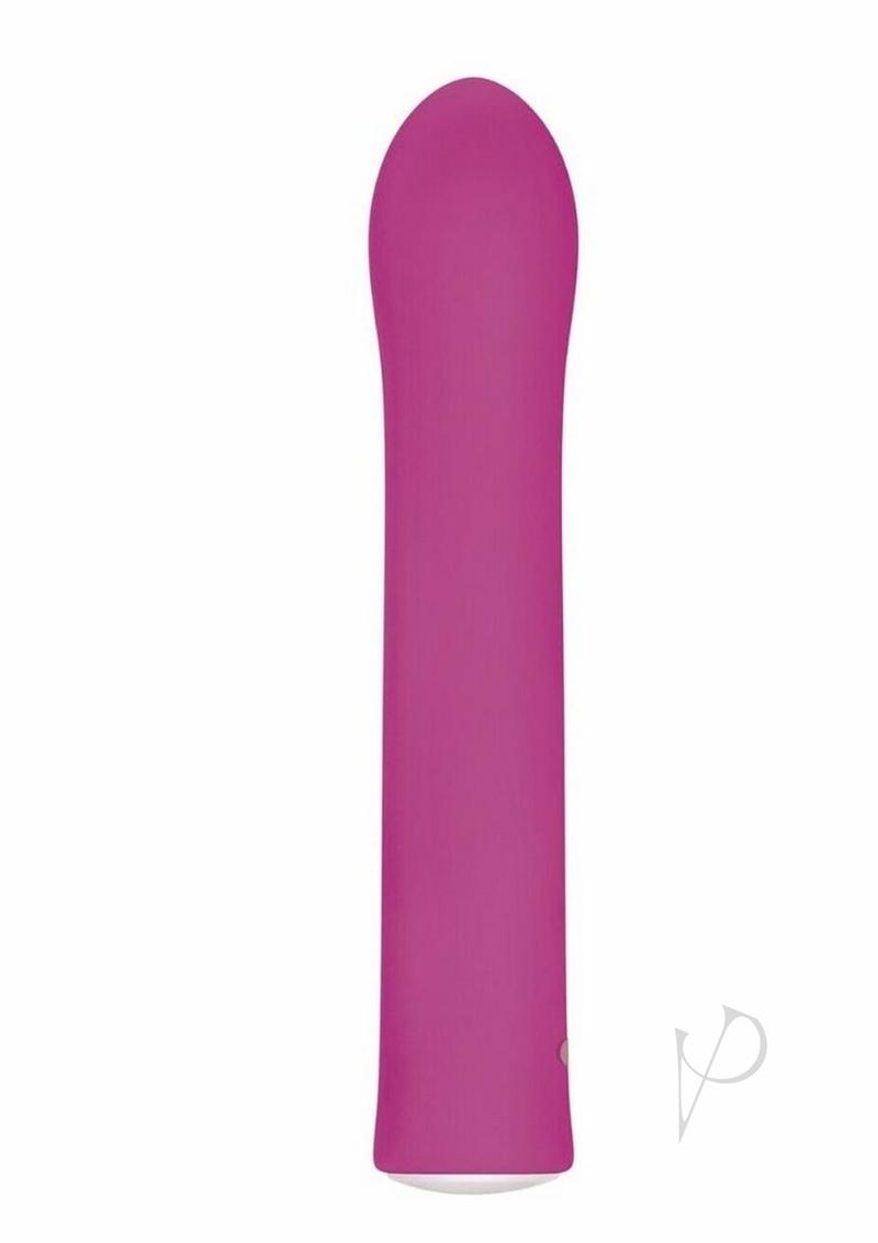 Evolved Rechargeable G-Spot Vibrator Pink displayed in a sleek, slim design, perfect for discreet pleasure.