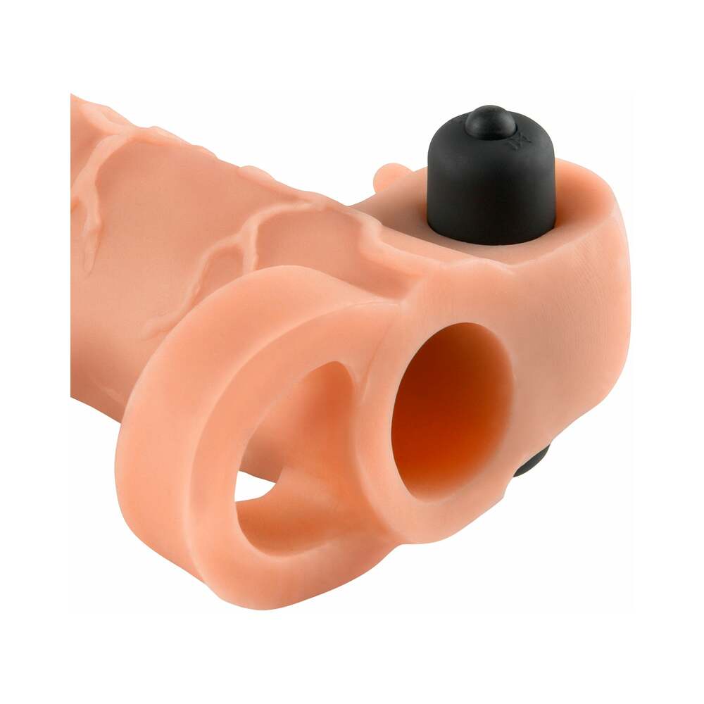 Fantasy X-tensions Vibrating Real Feel 2 inches Extension With Ball Strap Beige