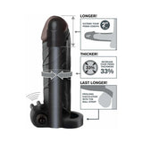 Fantasy X-tensions Vibrating Real Feel 2 inches Extension With Ball Strap Black