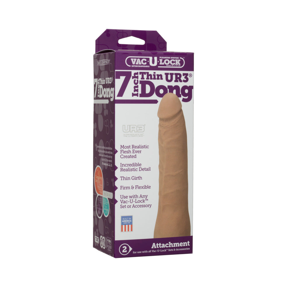 Vac-U-Lock- 7-Inch Thin Dong - ULTRASKYN Black