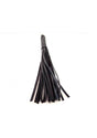 Rouge Leather Spiral Flogger Black with a spiral handle, designed for bondage and sensation play.