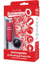 My Secret Panty Vibe Set with Remote Control Ring Red packaged with lace panty and remote control ring.