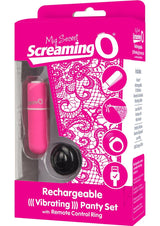 My Secret Panty Vibe Set with Remote Control Ring Pink packaging featuring a vibrating bullet and remote.