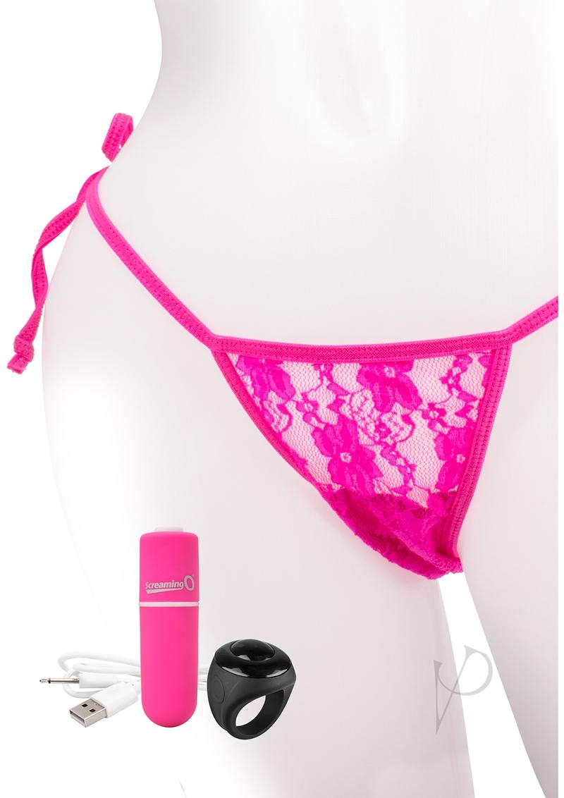 My Secret Panty Vibe Set with Remote Control Ring Pink, featuring lace panties, a vibrating bullet, and remote control ring.