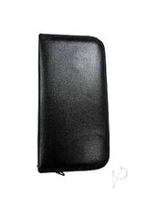 Black zippered case for storage and protection of items.