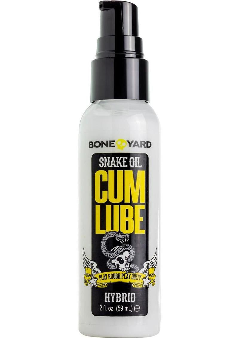 Boneyard Snake Oil Cum Lube Hybrid Blend Lubricant 2 Oz in a sprayer bottle for smooth personal use.