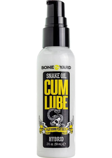 Boneyard Snake Oil Cum Lube Hybrid Blend Lubricant 2 Oz in a sprayer bottle for smooth personal use.