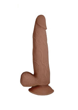 Realcocks Dual Layered No 5 Bendable Dildo 8 inch Caramel in realistic caramel color, featuring a lifelike design.