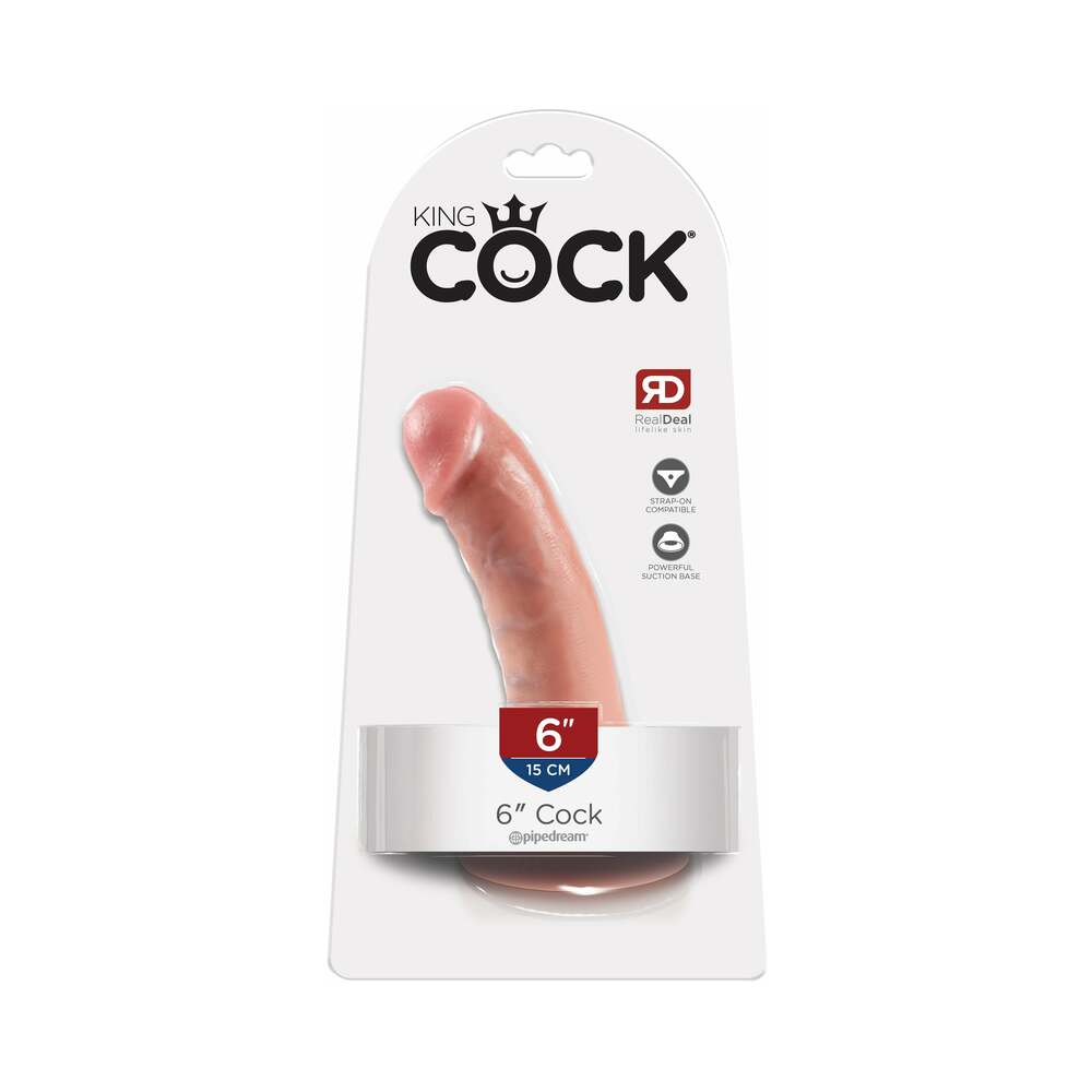 King Cock 6 inches Cock Realistic Dildo With Suction Cup Beige