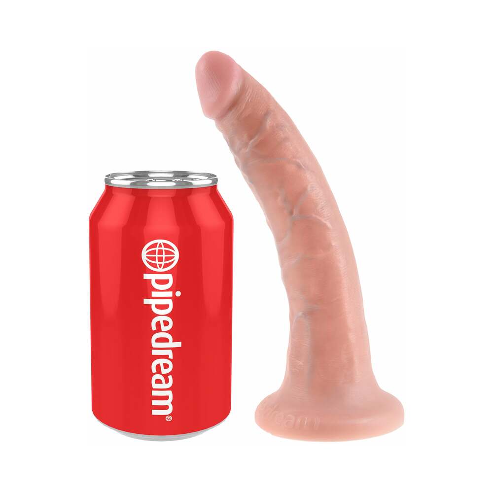 King Cock 7 inches Cock Realistic Dildo With Suction Cup Beige