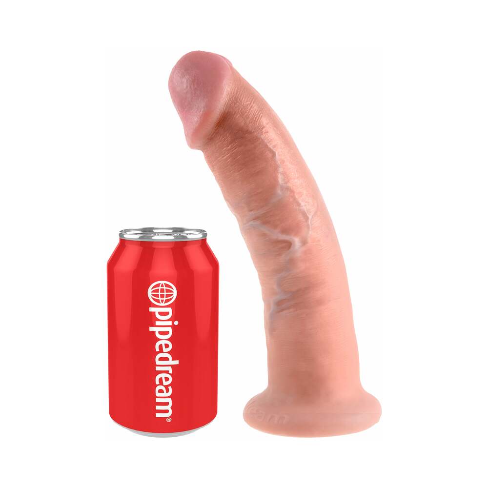 King Cock 9 inches Cock Realistic Dildo With Suction Cup Beige