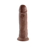 King Cock 10 inches Cock Realistic Dildo With Suction Cup Brown