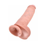 King Cock 11 inches Cock With Balls Realistic Suction Cup Dildo Beige