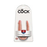King Cock Double Trouble Small 5 inches Realistic Dual-Ended Dildo Beige