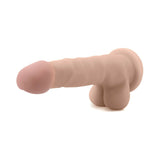 Au Naturel 7 inches Sam Posable Dual Density Dildo with Balls Beige