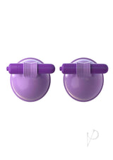 Fantasy For Her Silicone Vibrating Breast Suck-Hers Purple soft silicone cups with inner pleasure nubs.