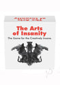 Arts Of Insanity Adult Party Card Game box with a creative, abstract design for parties.