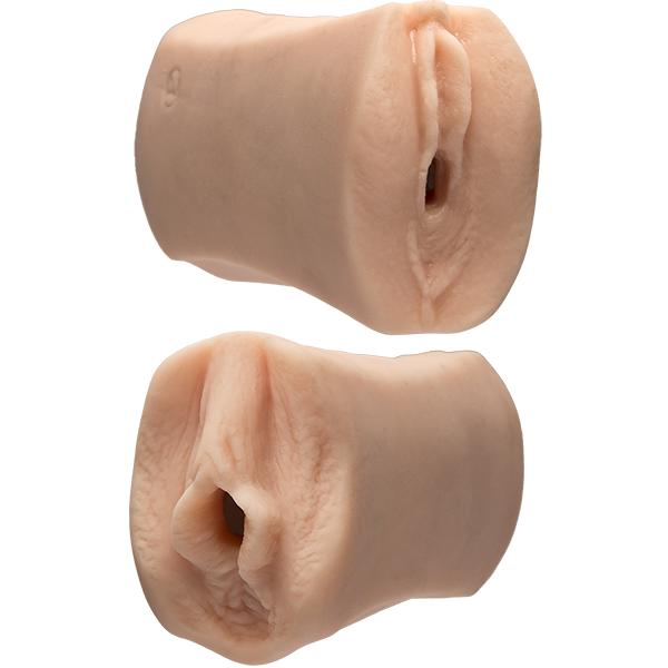 Signature Strokers Kittens & Cougars hand-held masturbator with dual openings for varied sensations.
