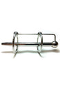 Rouge Stainless Steel Double Ring Sperm Stopper with smooth shaft and two graduated rings for stimulation.