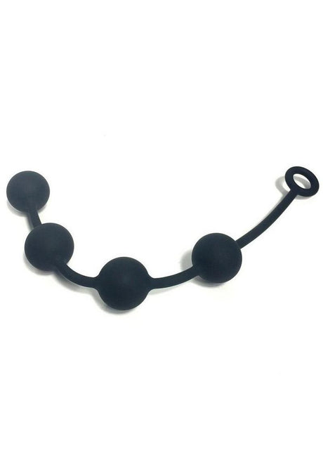 Boneyard Silicone Ass Ballz Anal Beads Medium Black showcasing premium silicone material and design.