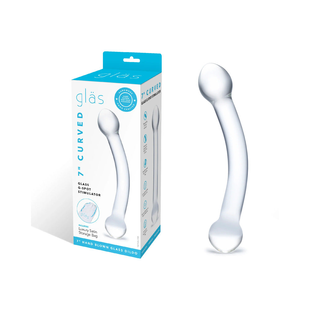 Glas 7 inches Curved Glass G Spot Stimulator