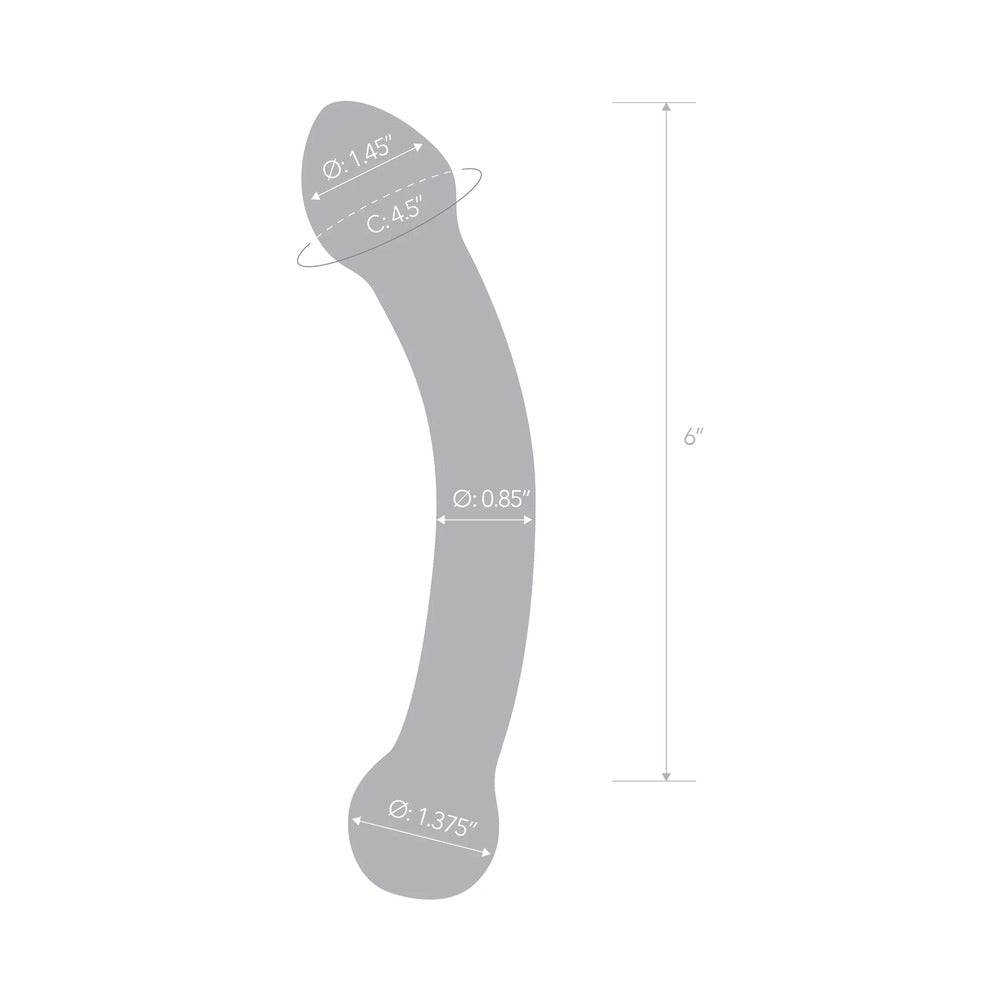 Glas 7 inches Curved Glass G Spot Stimulator