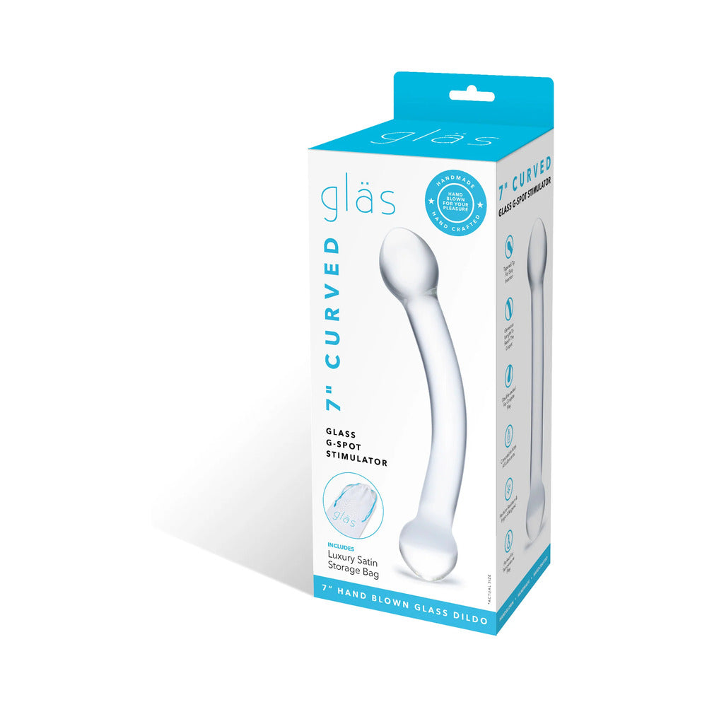 Glas 7 inches Curved Glass G Spot Stimulator