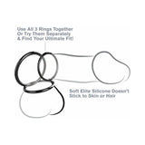 Fantasy C-Ringz Silicone 3-Ring Stamina Set Black