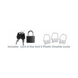 Fantasy C-Ringz Extreme Silicone Cock Blocker Locking Chastity Cage Black