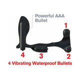 Fantasy C-Ringz Ultimate Ass-Gasm Vibrating Silicone Cockring With Anal Plug Black