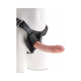 King Cock Strap-On Harness With 8 inches Cock Beige